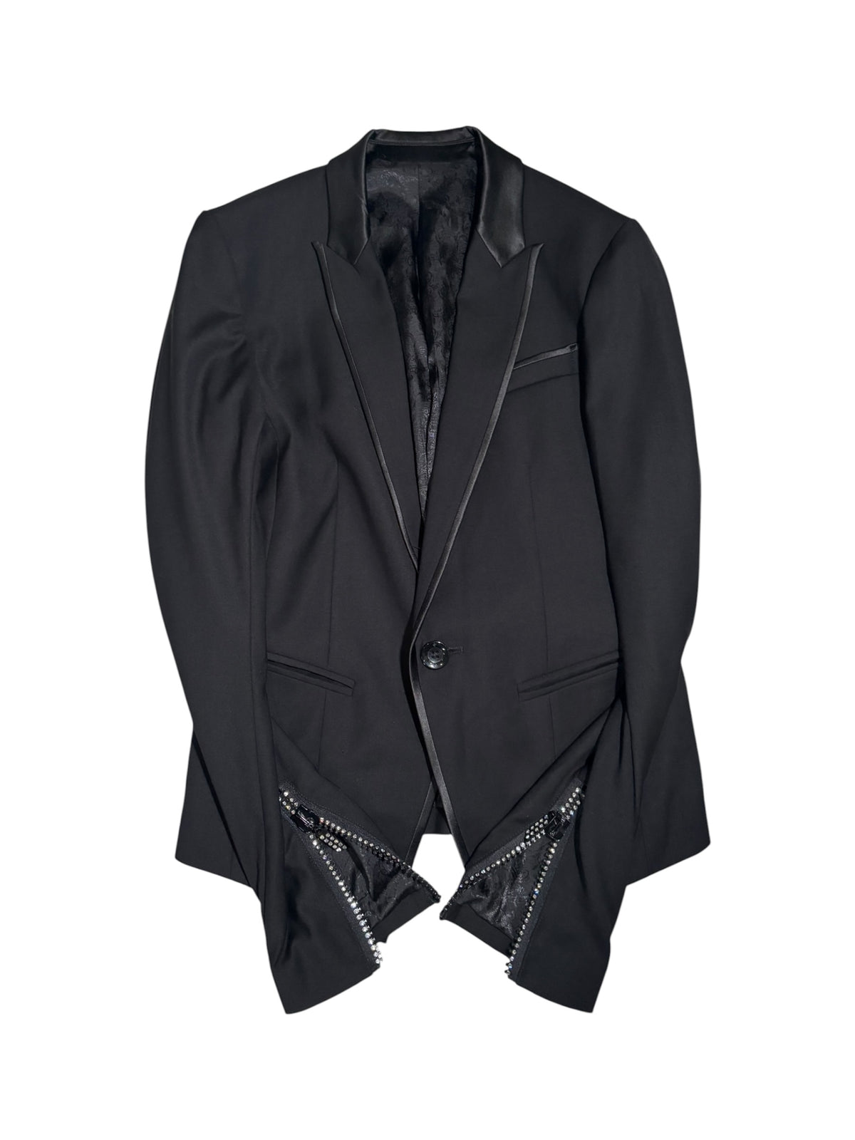 Zip-Detail Tailored Blazer