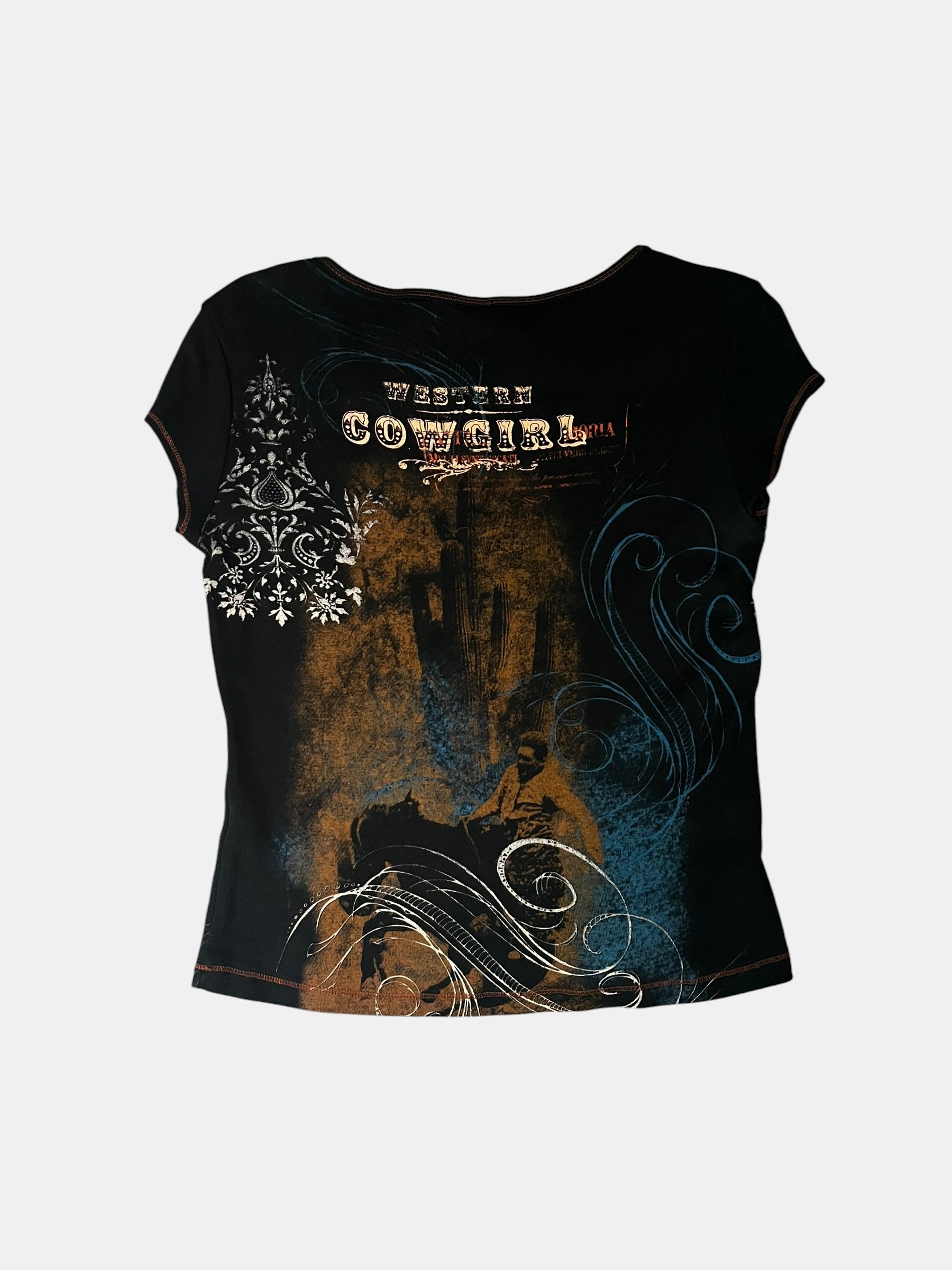 Y2K Western Cowgirl Graphic T-Shirt