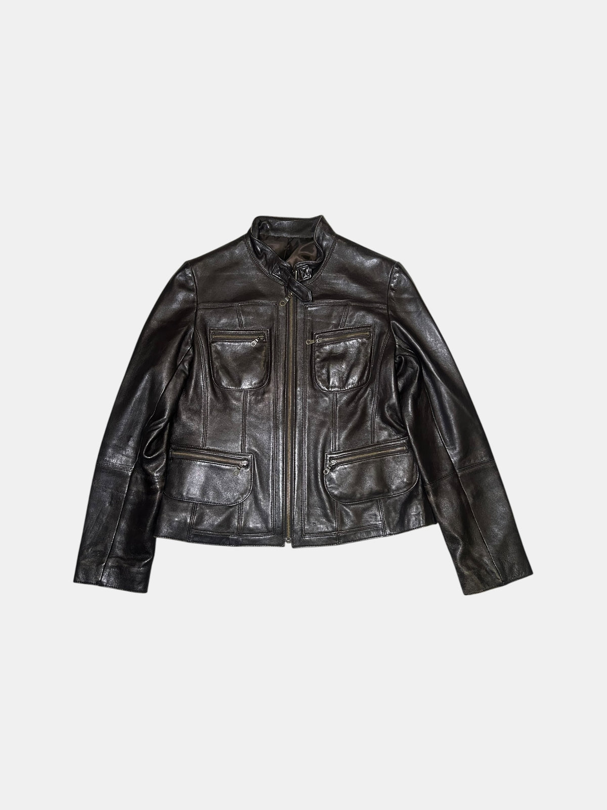 Four-Pocket Leather Jacket