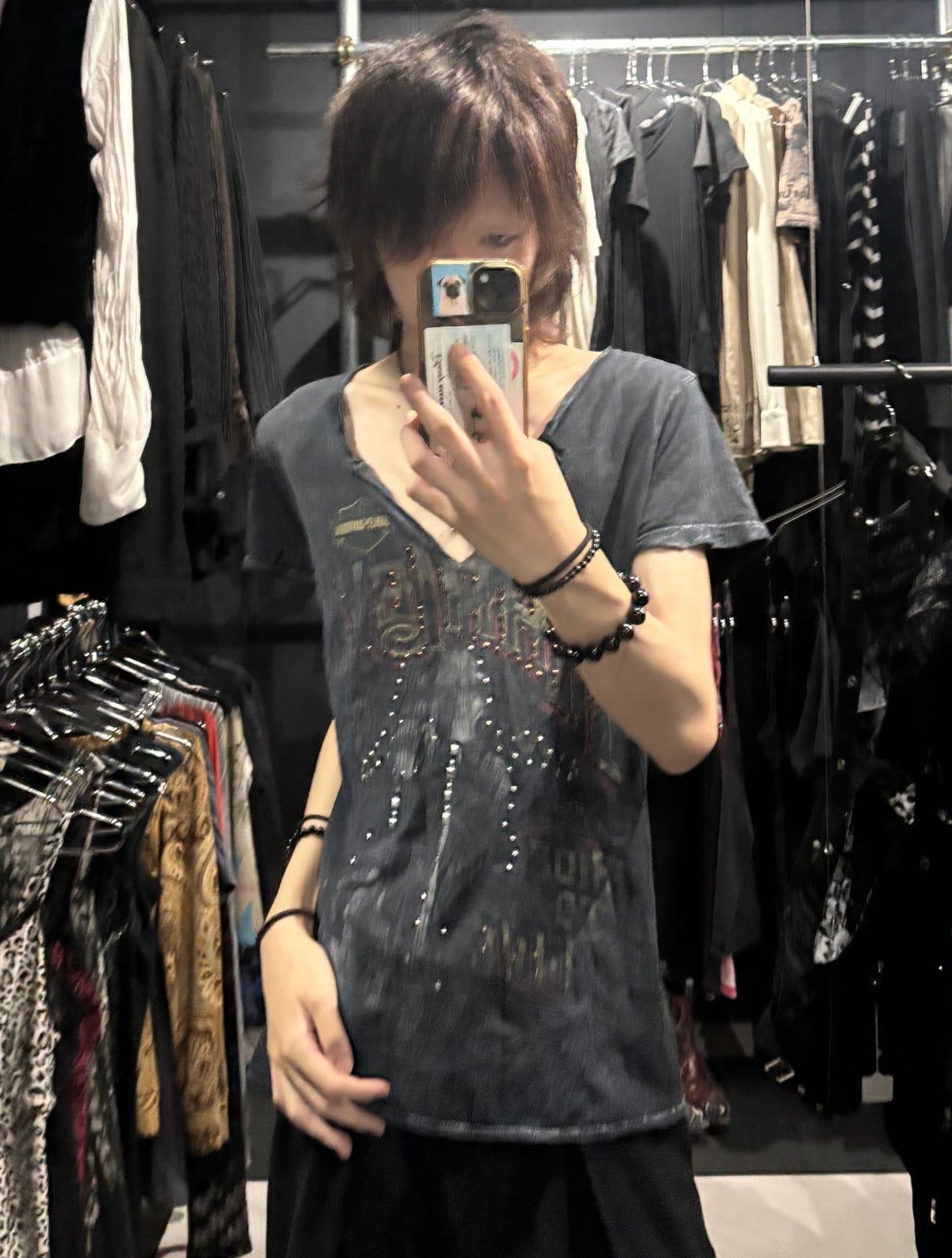 V-Neck Motorcycle T-Shirt