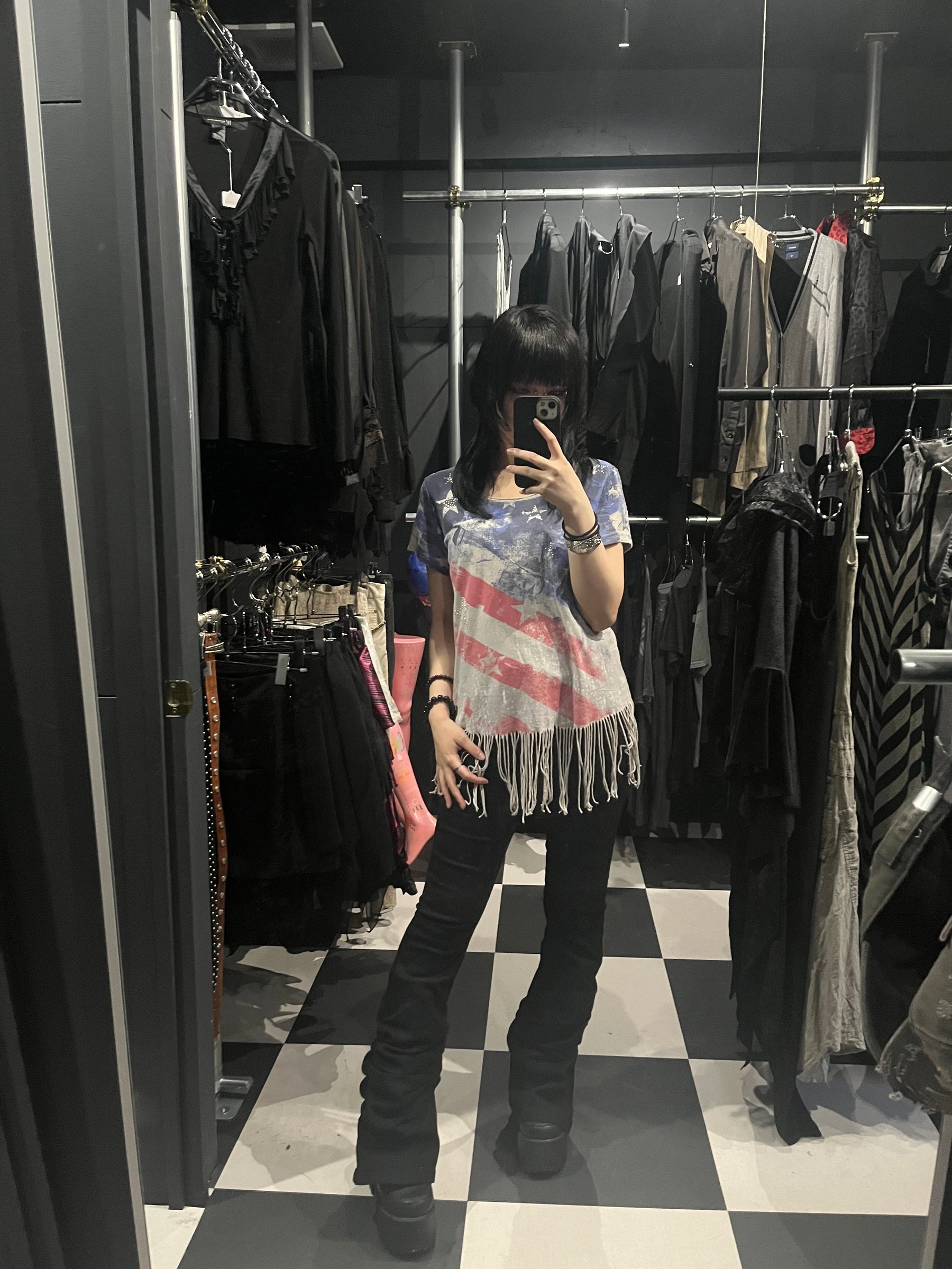 Americana Flag Fringe Tee