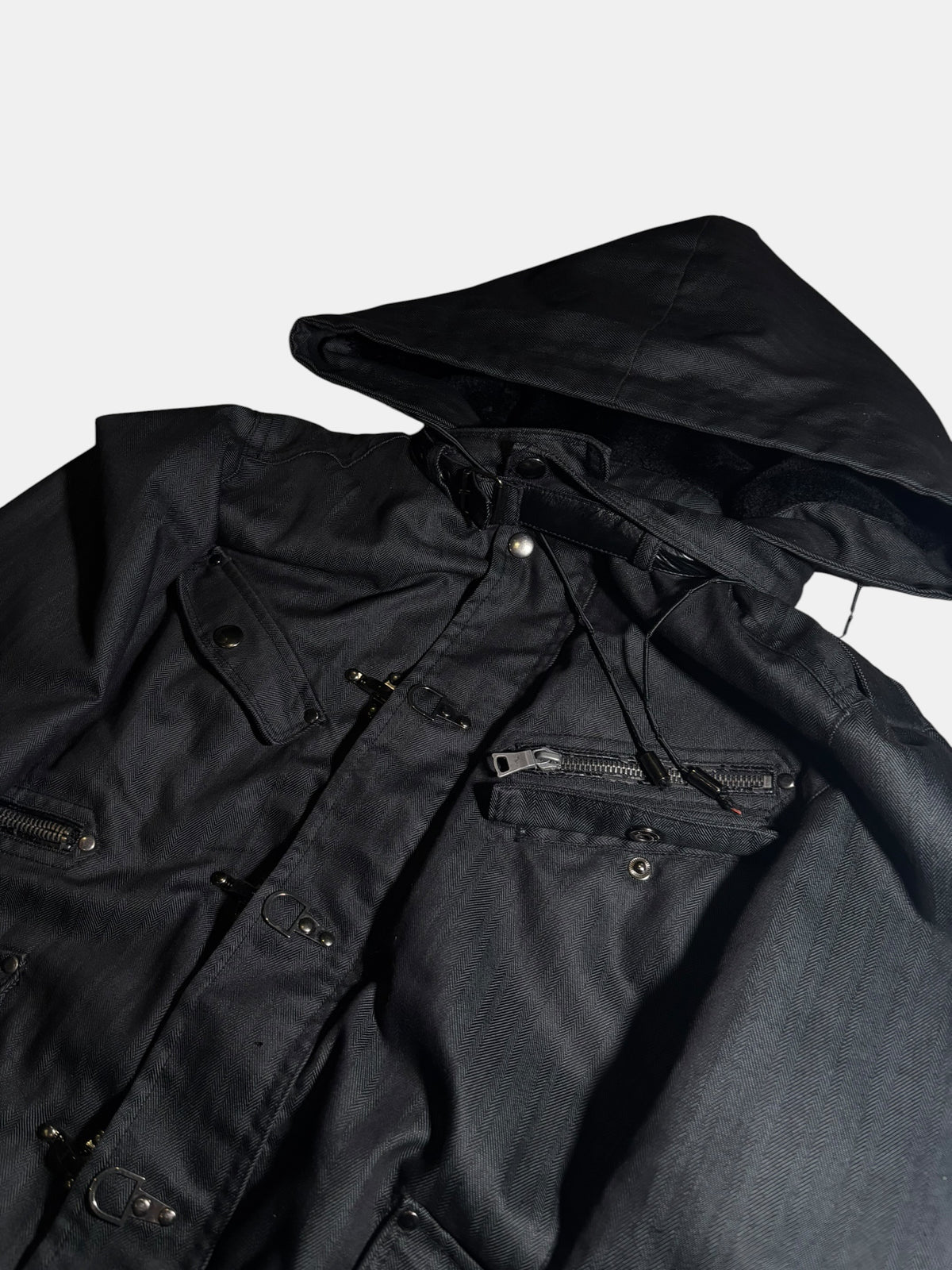 Hook-Front Hooded Jacket