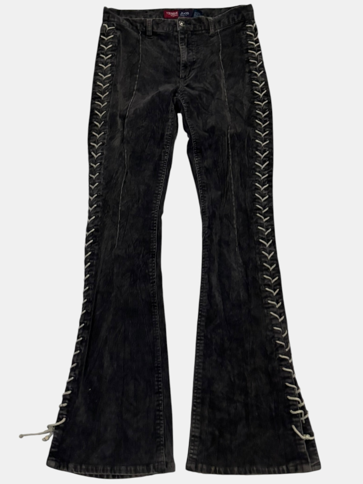 Side Lace-Up Flared Pants
