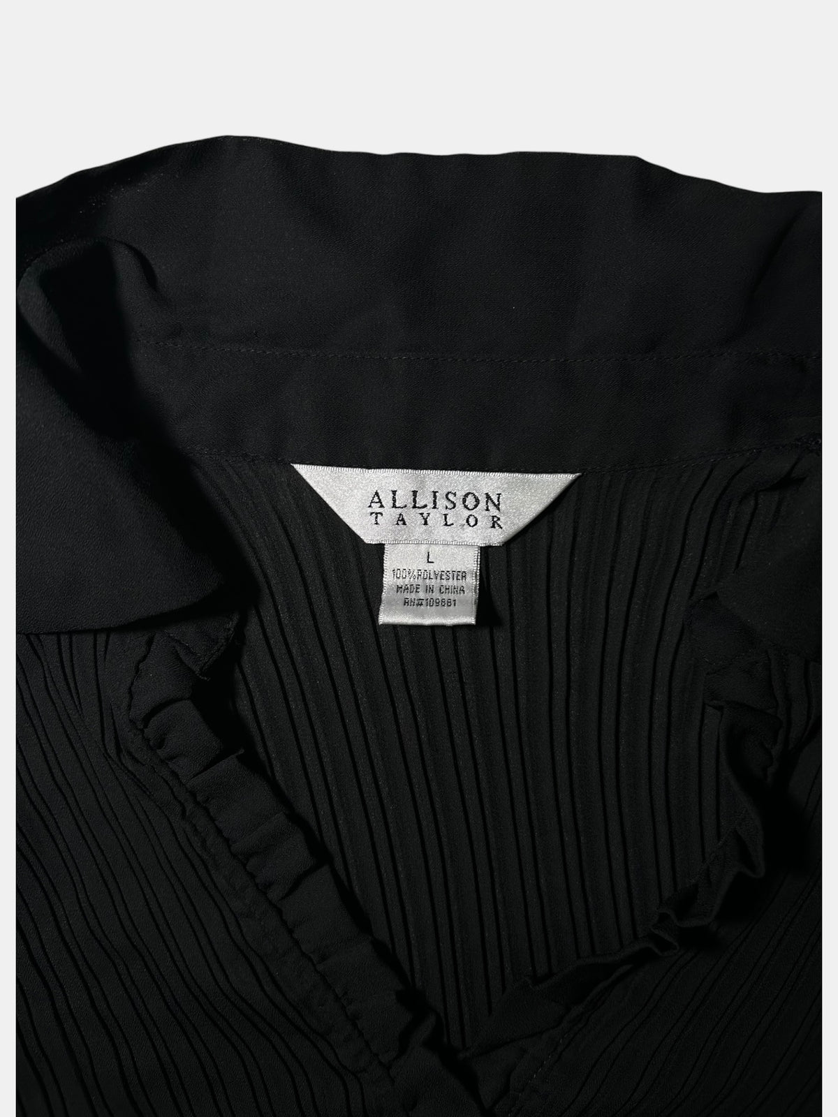 Pleated Bell-Sleeve Blouse