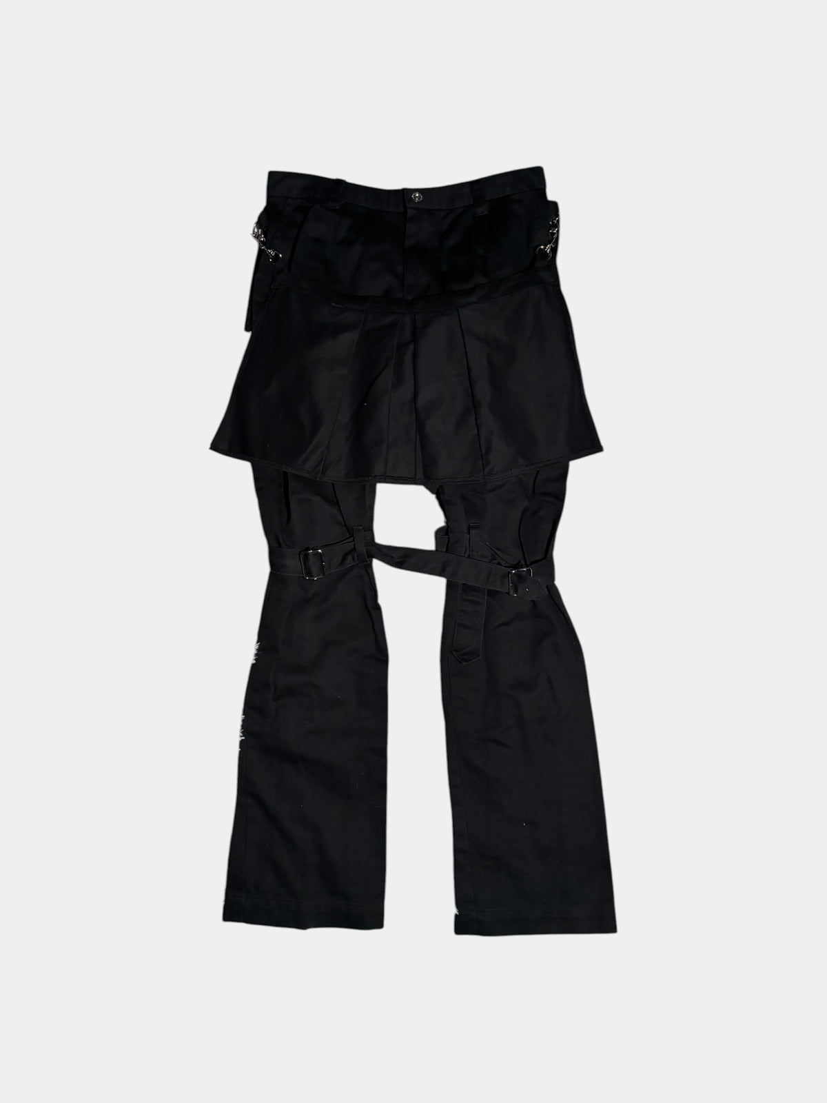 Kilt-Layered Bondage Pants