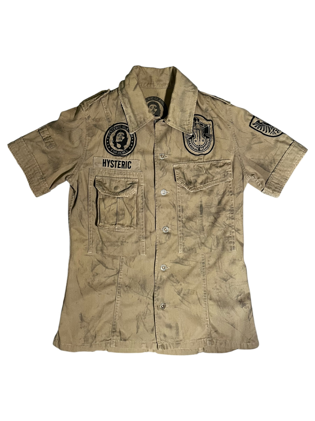 HYSTERIC GLAMOUR Military Short-Sleeve Shirt