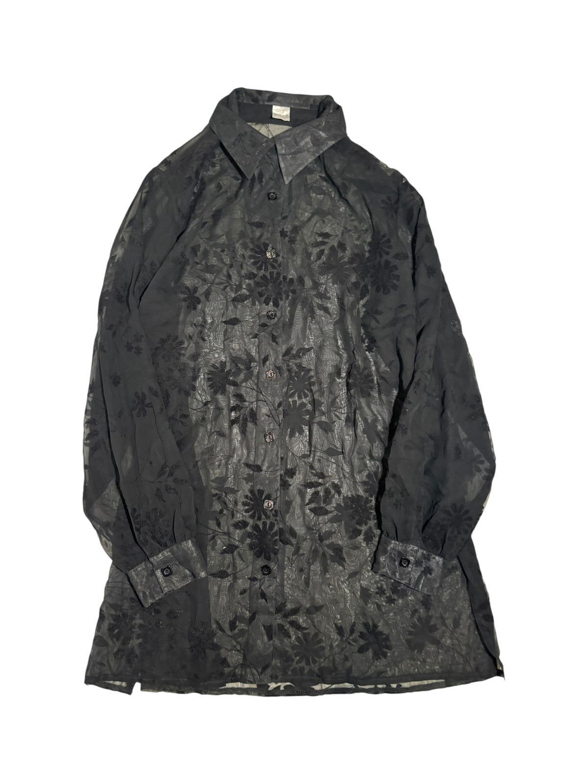 Gothic Sheer Floral Shirt