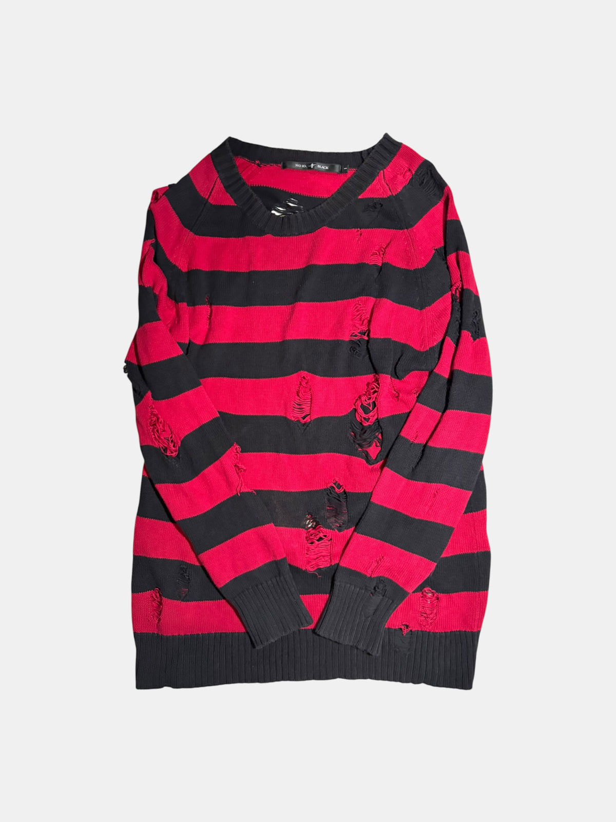 Distressed Striped Sweater