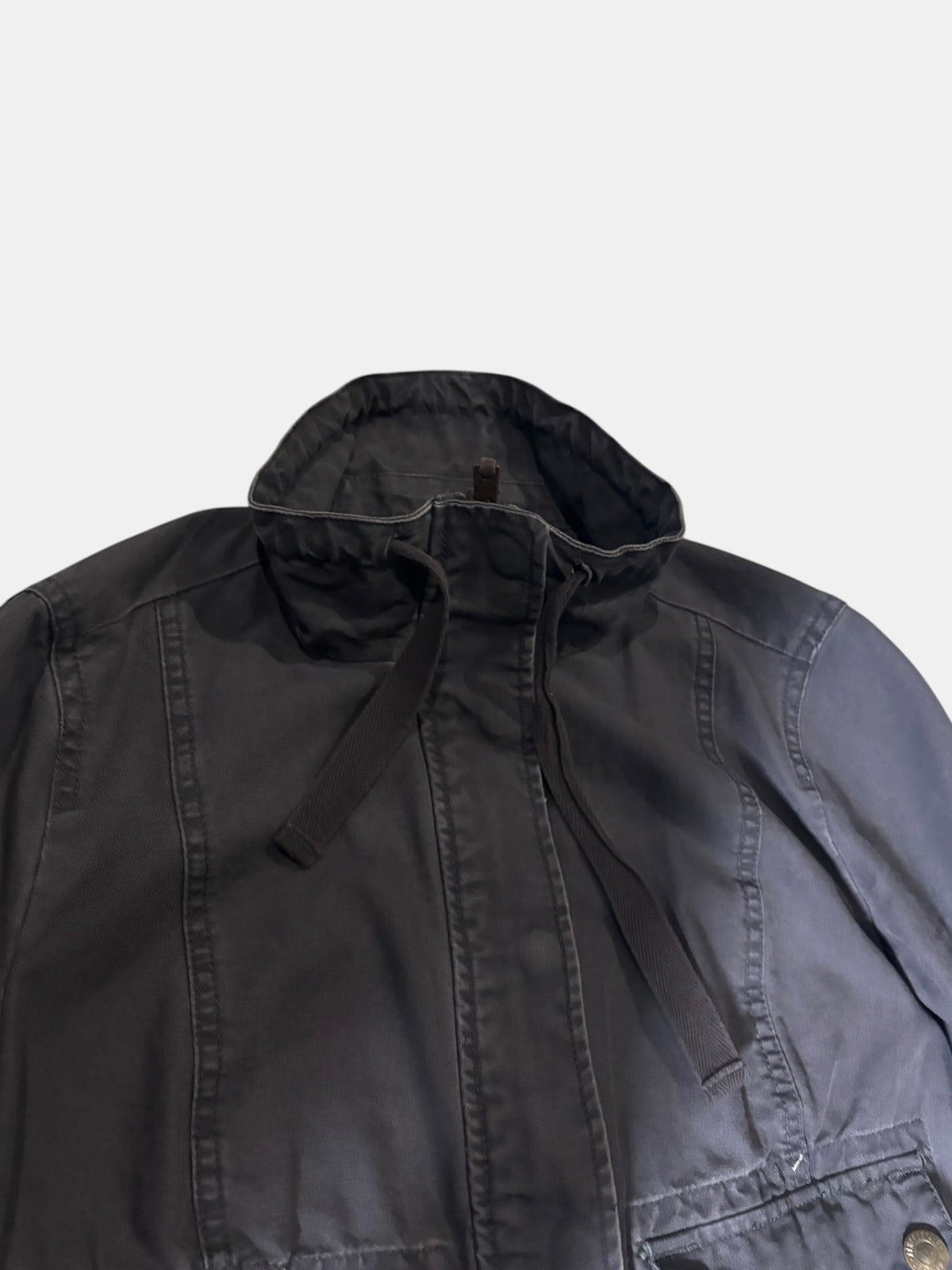 Y2K Faded Gimmick Jacket with High Neck