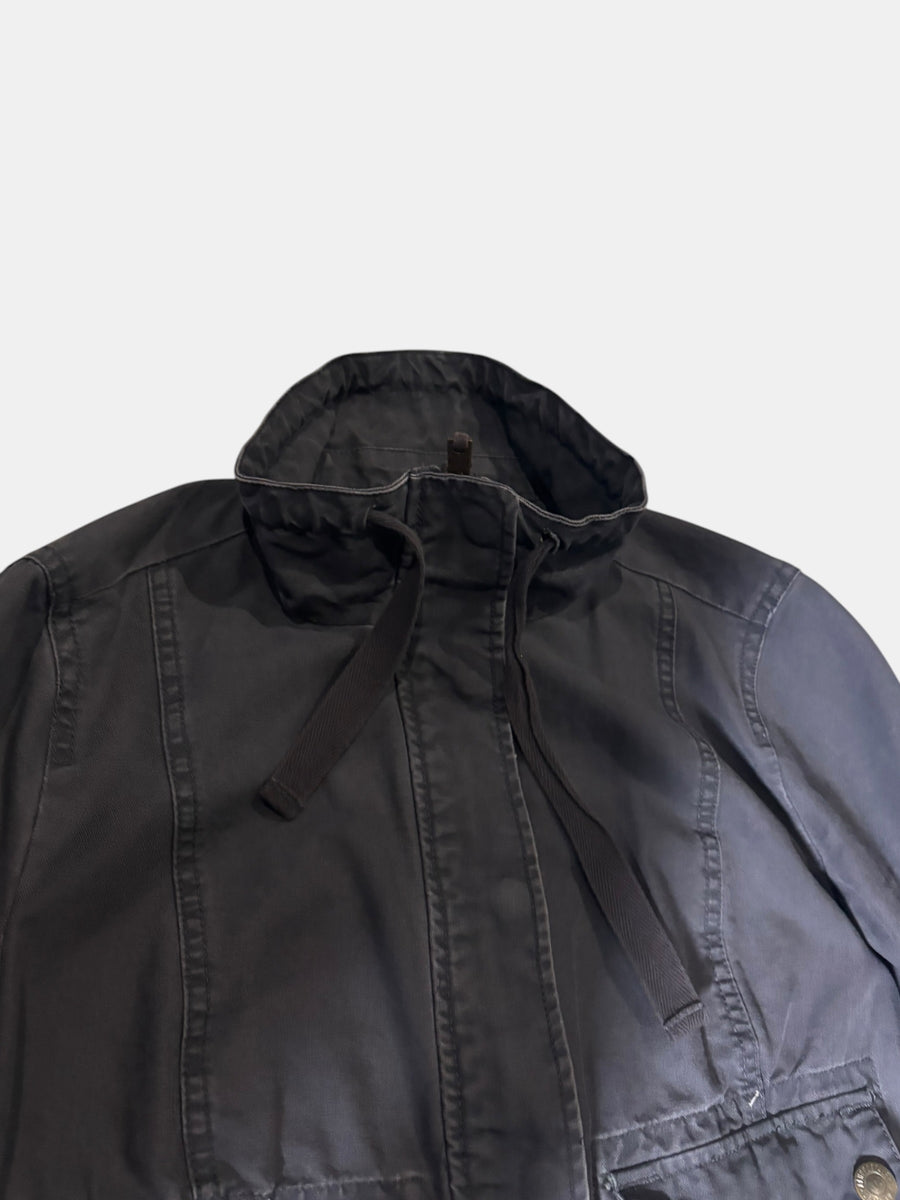 Y2K Faded Gimmick Jacket with High Neck