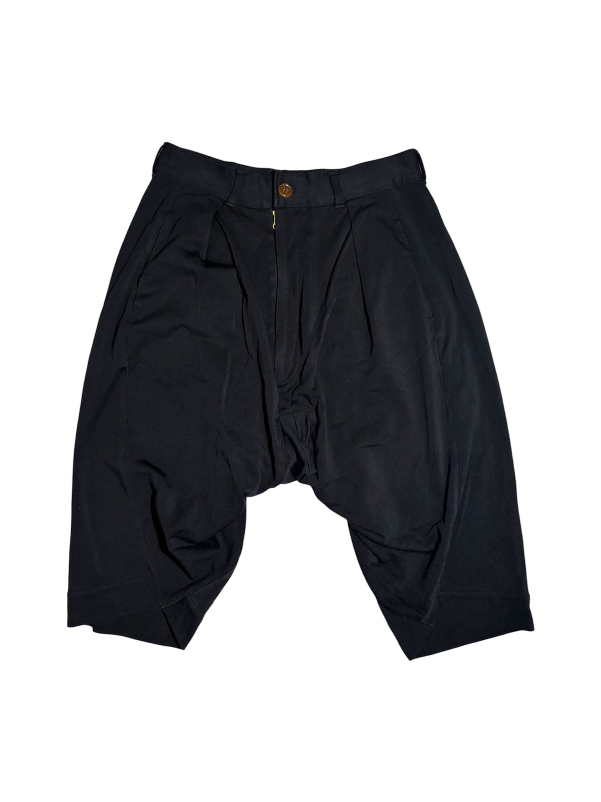 Cropped Drop-Crotch Trousers