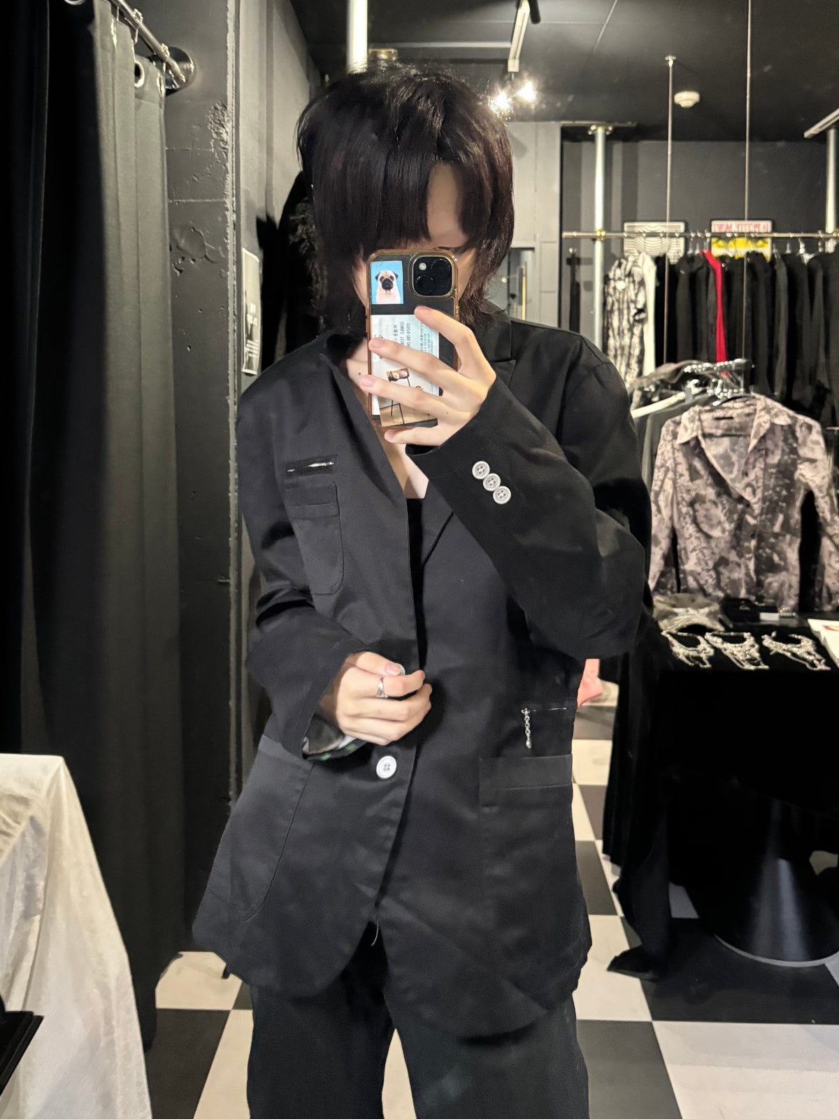 Graphic-Lining Blazer