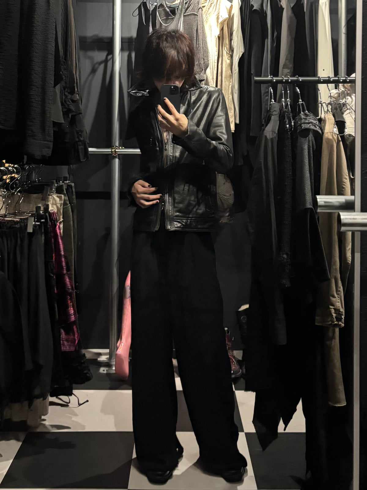 KATHARINE HAMNETT LONDON Leather Blouson