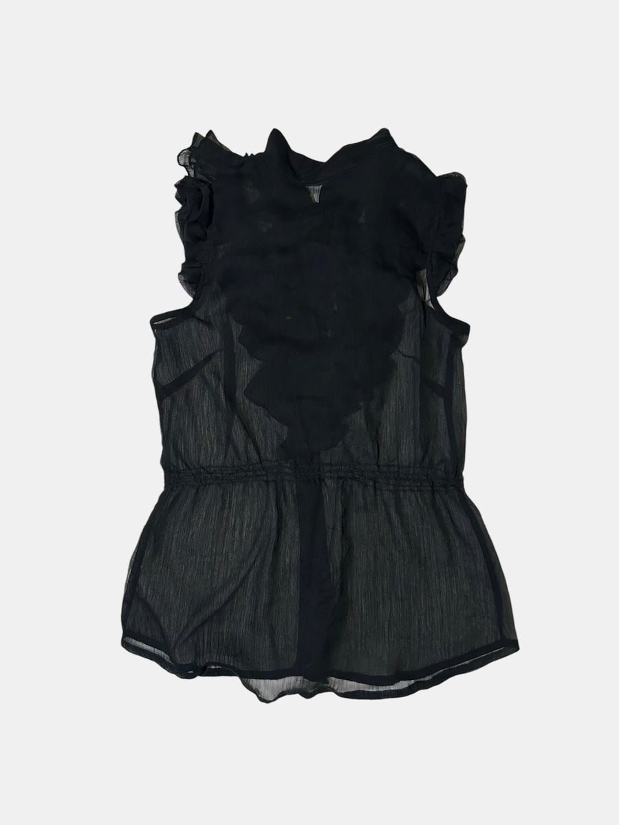 Ruffle-Front Blouse