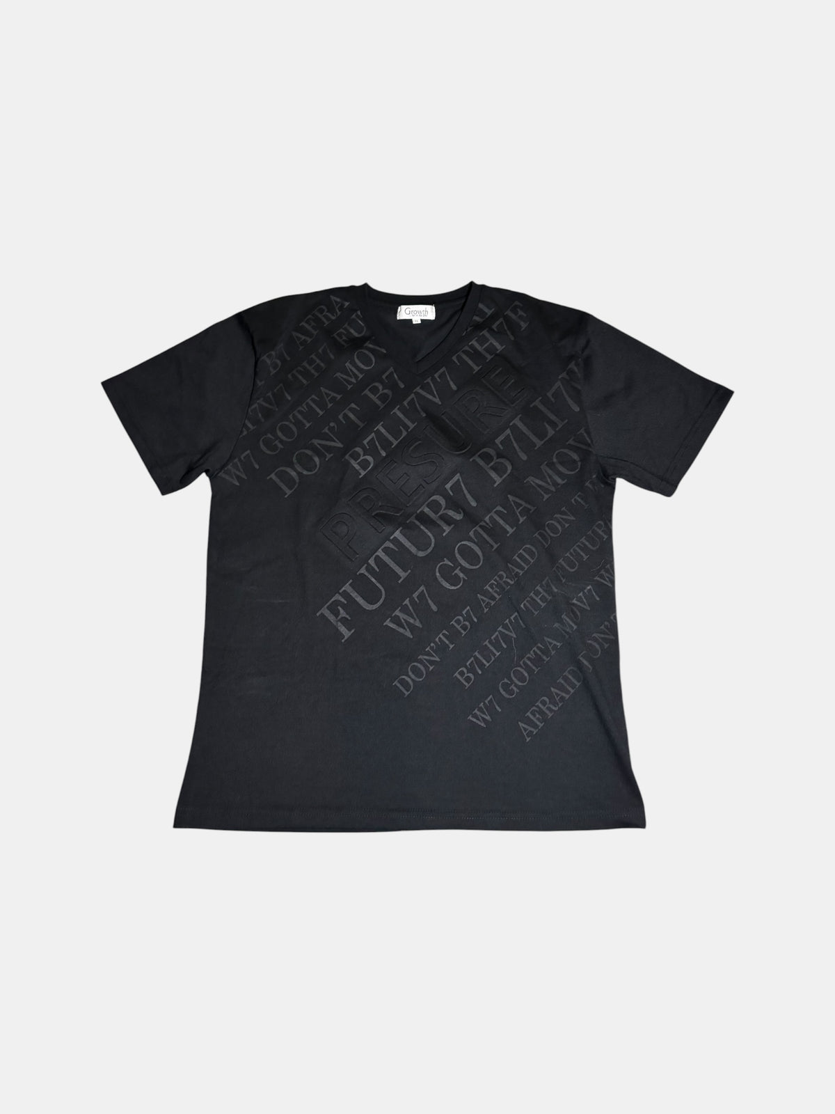 Growth by in the attic Lettering V-Neck T-Shirt