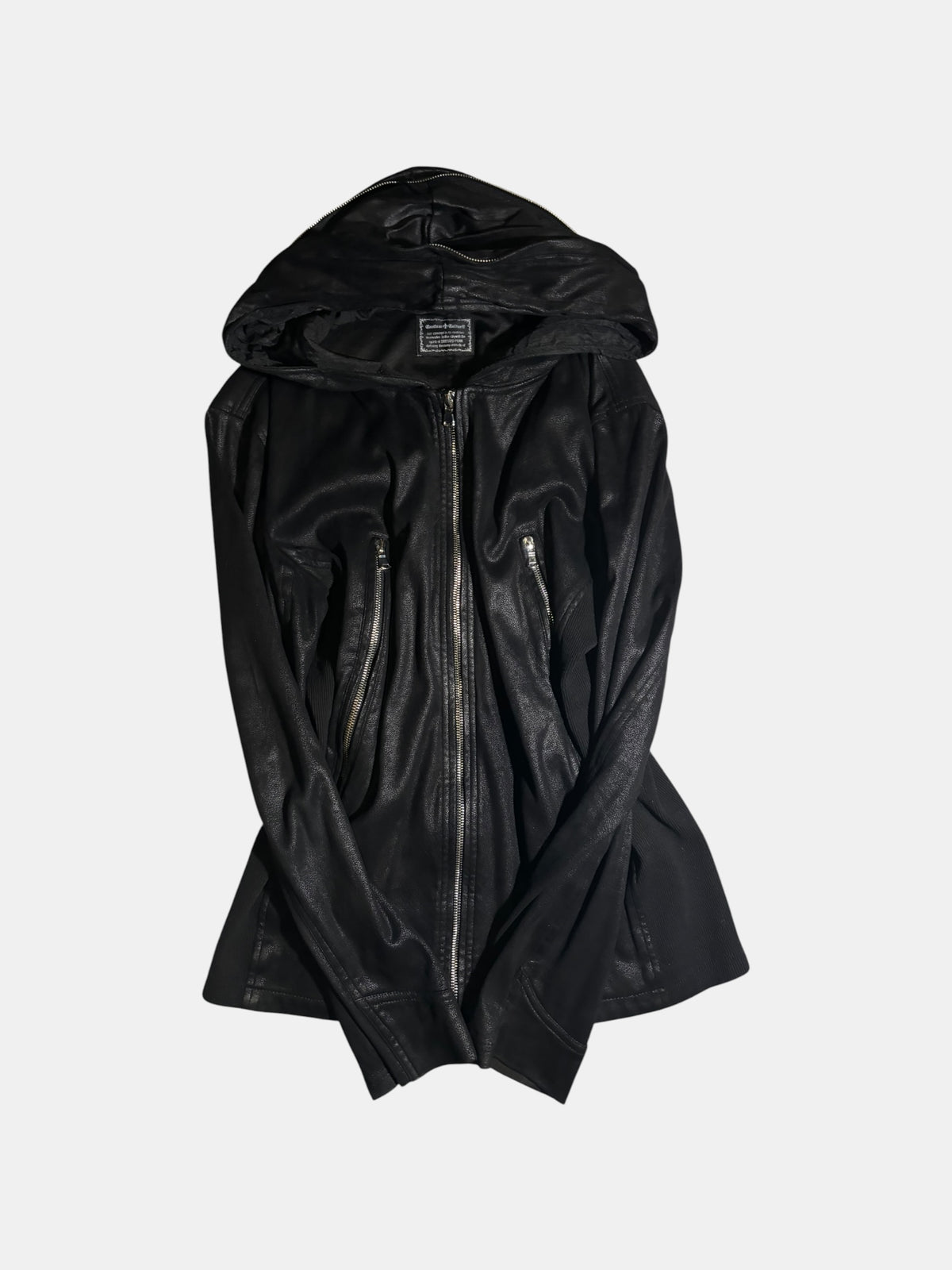 Zip-Detail Hooded Jacket