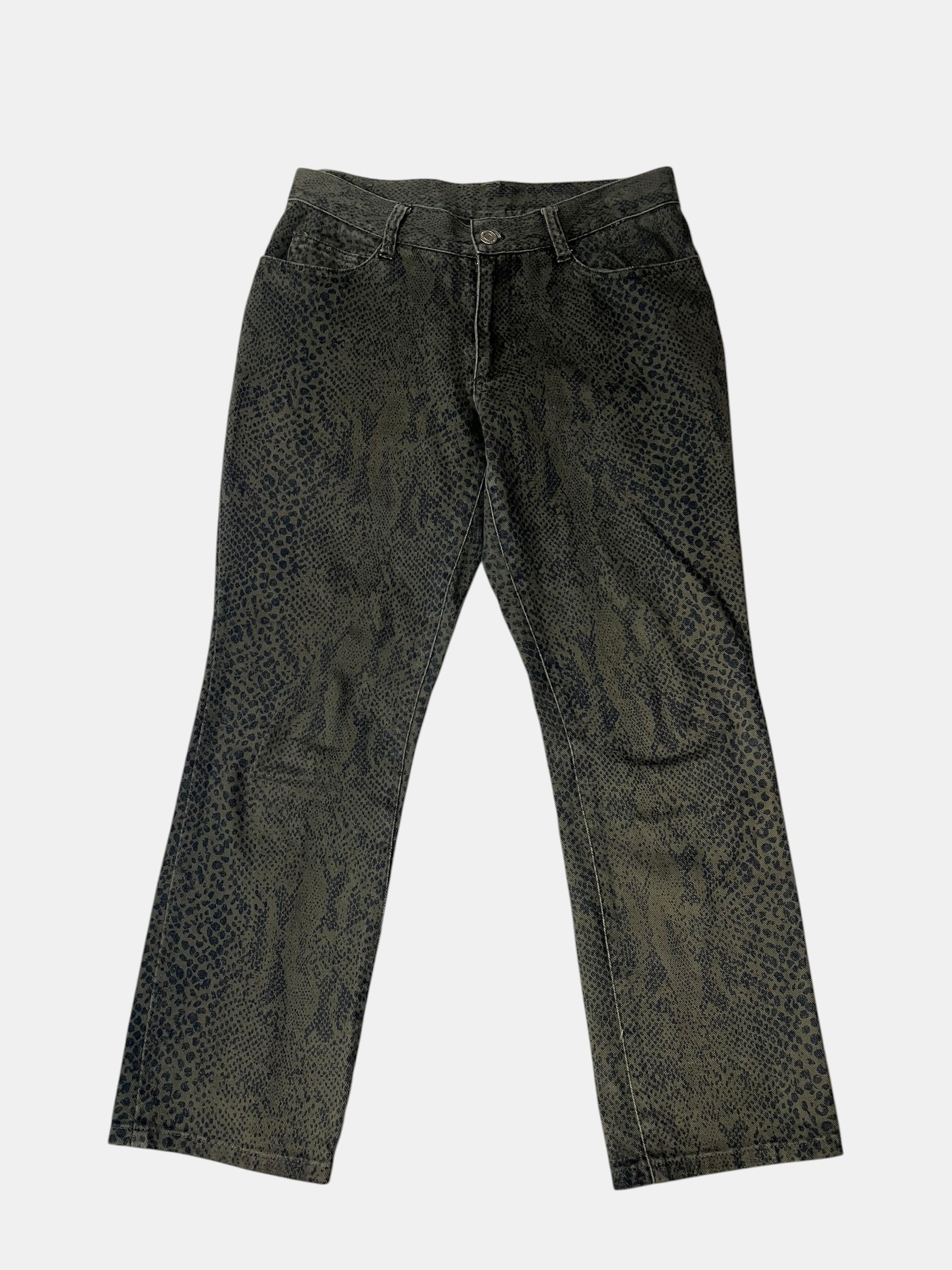 Algonquins Python-Print Trousers