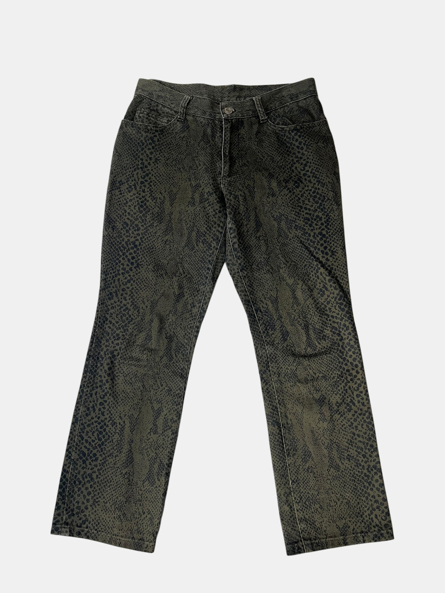 Algonquins Python-Print Trousers