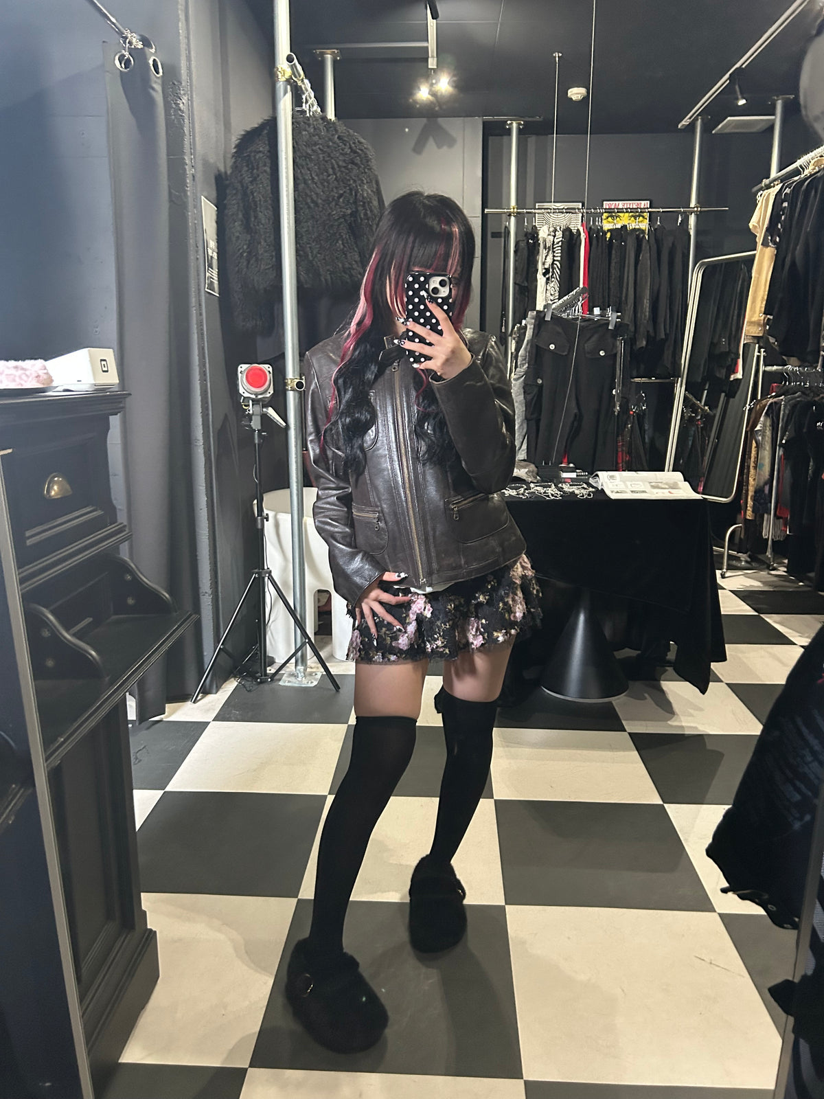 Four-Pocket Leather Jacket