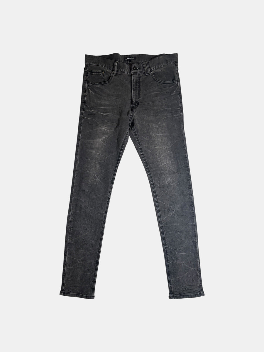 Crinkle-Wash Skinny Jeans