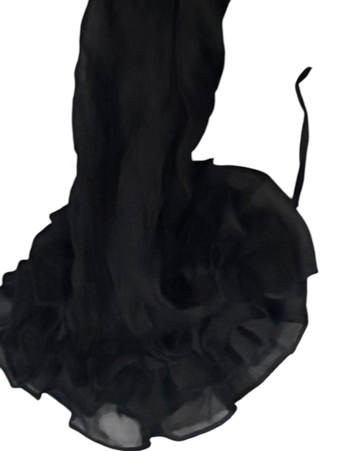 Sheer Ruffle Pleated Blouse