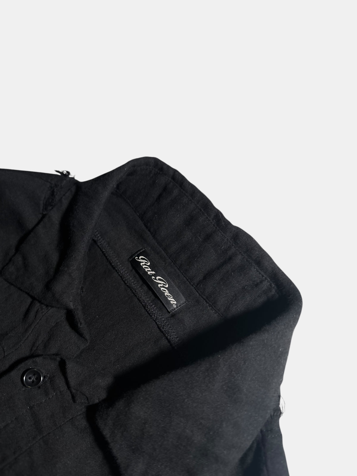 Raw-Edge Long Shirt