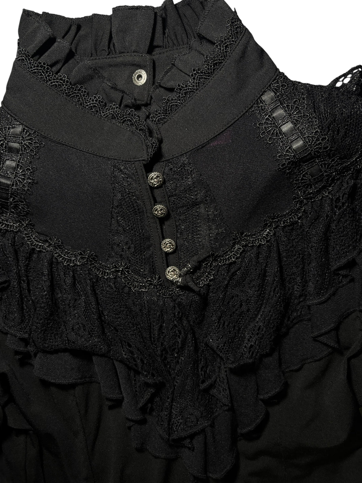 OZZ ANGELO Victorian Lace Ruffle Blouse