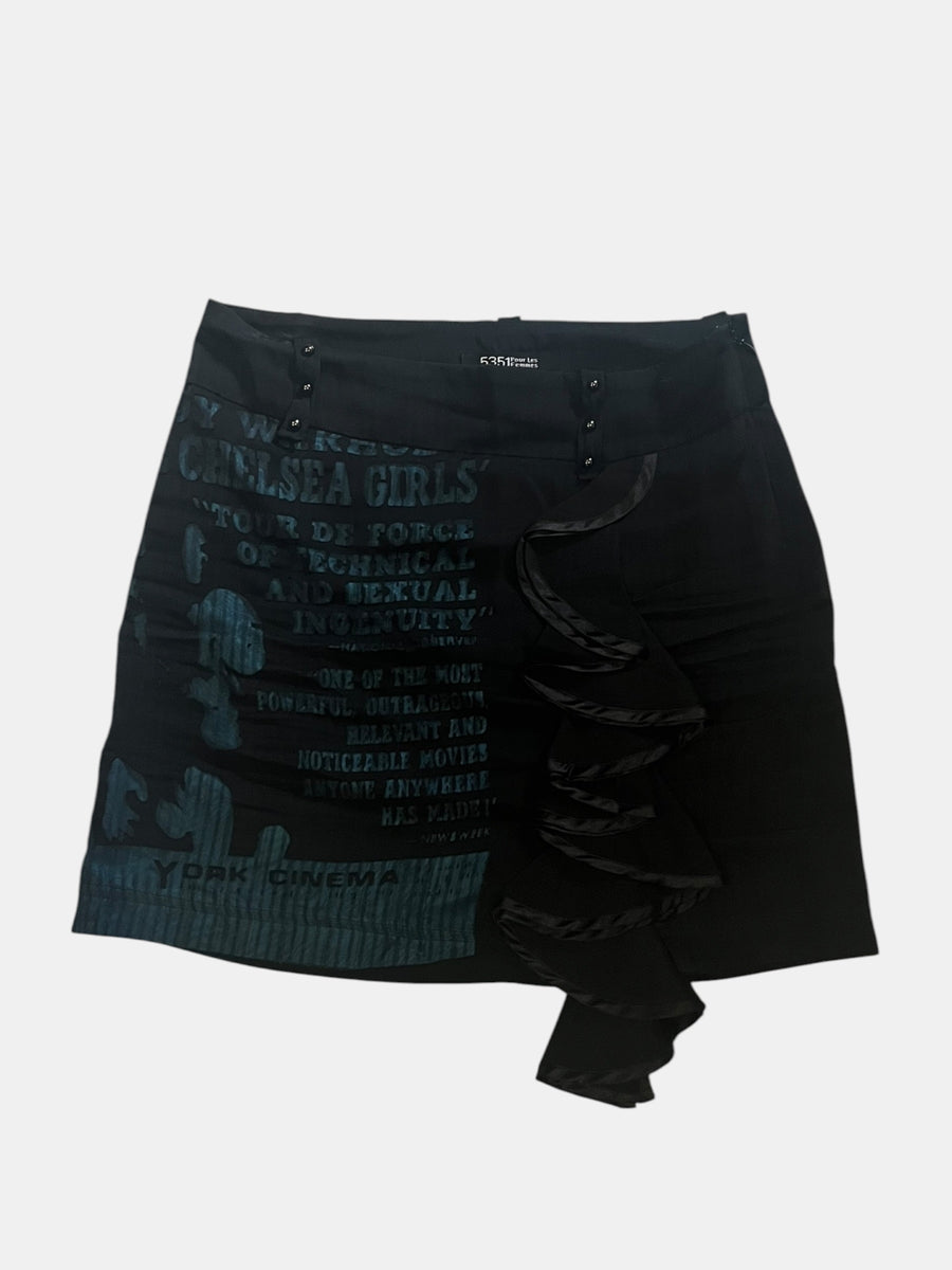 5351 POUR LES FEMMES Ruffle Mini Skirt