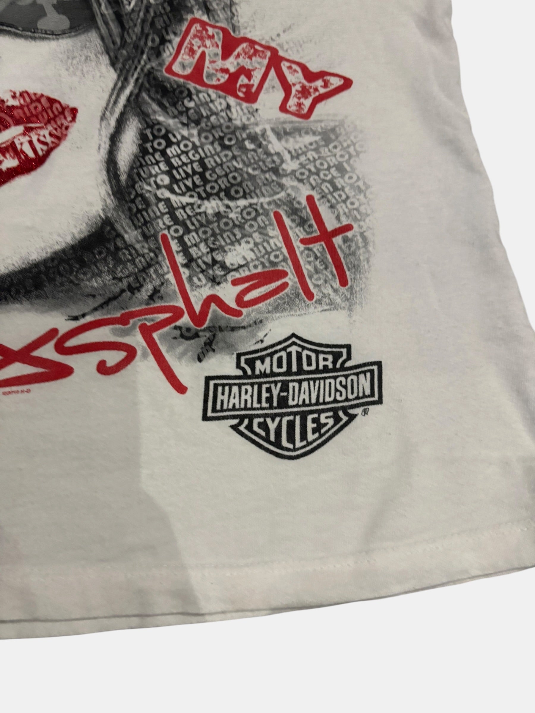 Harley-Davidson "Kiss My Asphalt" Graphic V-Neck Tee