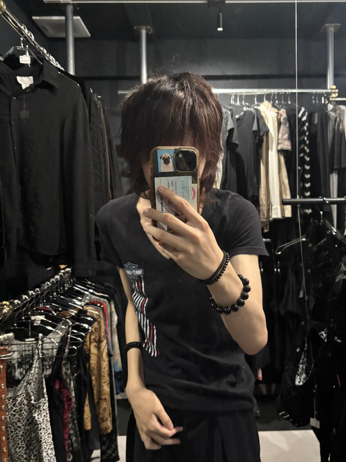 Striped Logo V-Neck T-Shirt