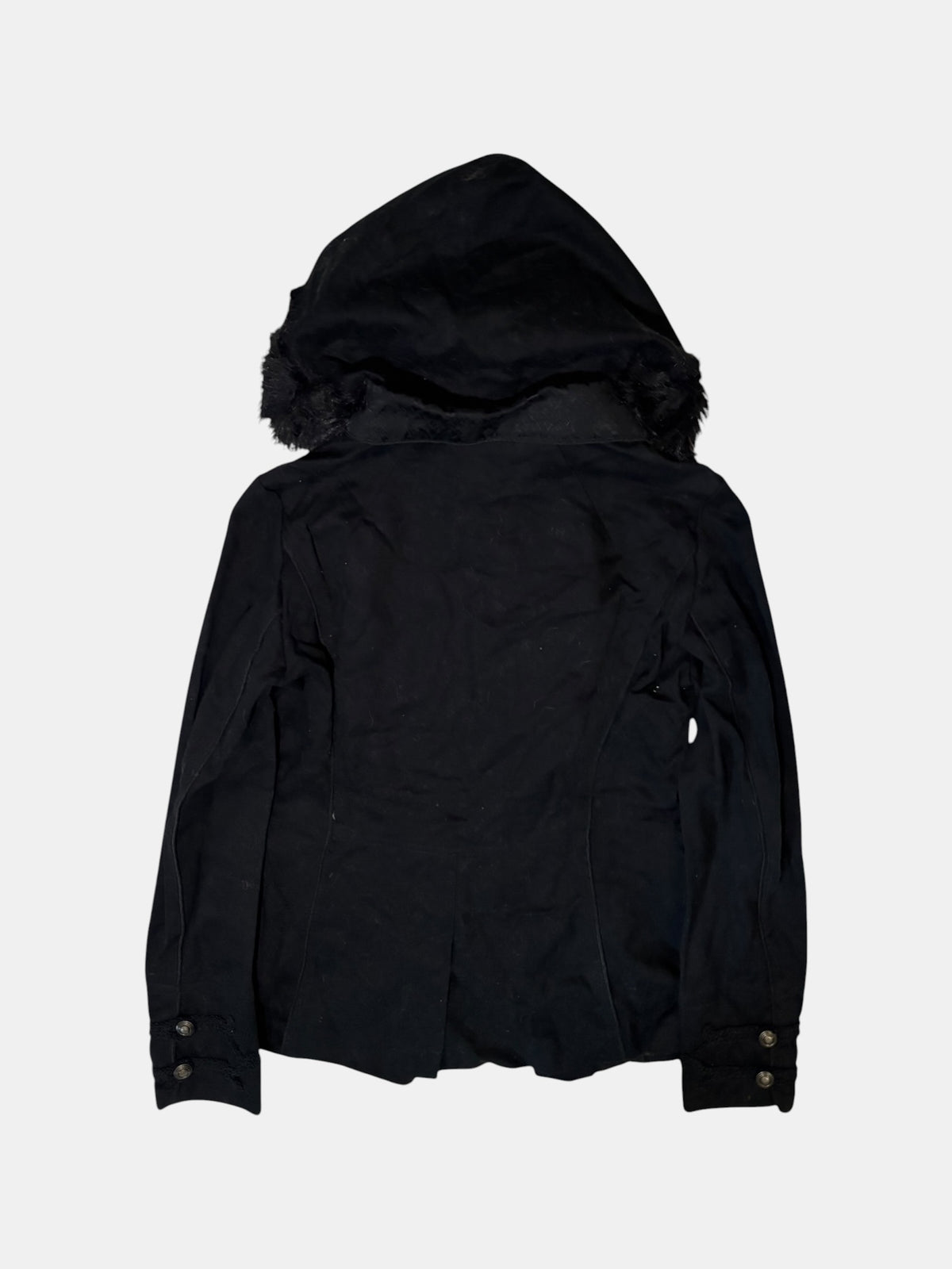 Pile-Trim Hooded Jacket