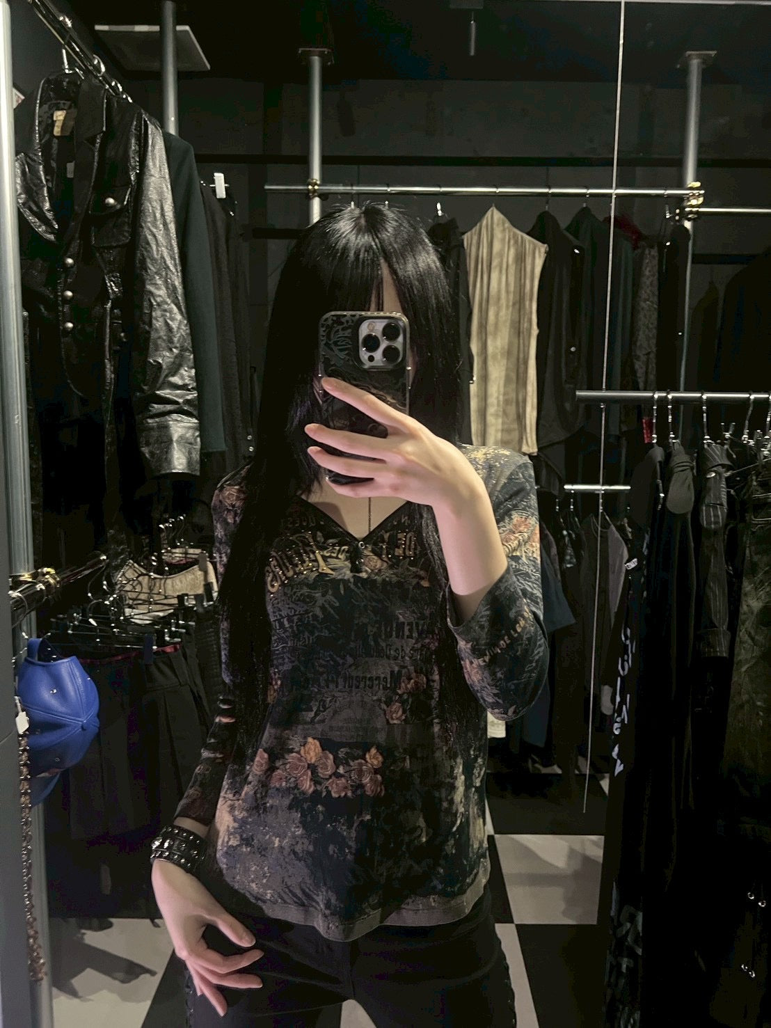Jaineed Floral Print Long-Sleeve Top
