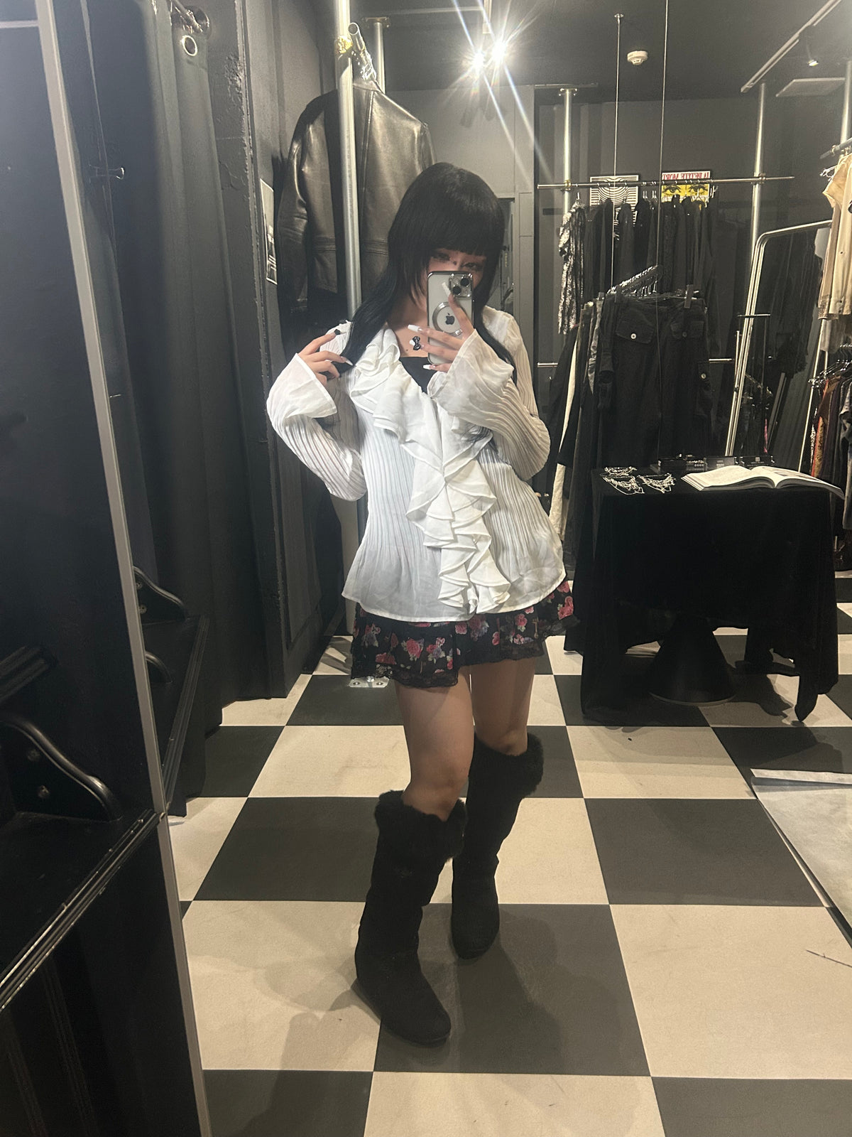 Ruffle-Front Blouse