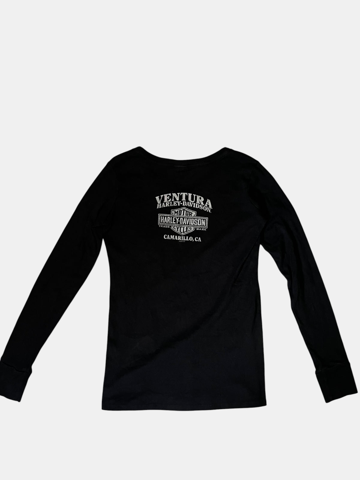 Harley-Davidson Motorcycle-Print Long-Sleeve Tee