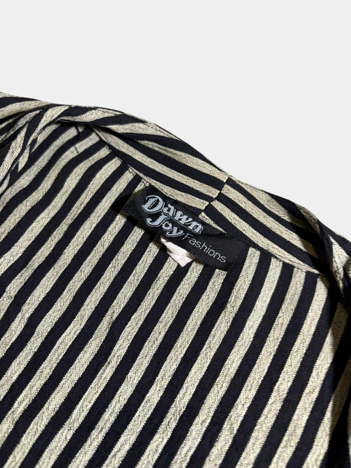 Striped Collarless Jacket