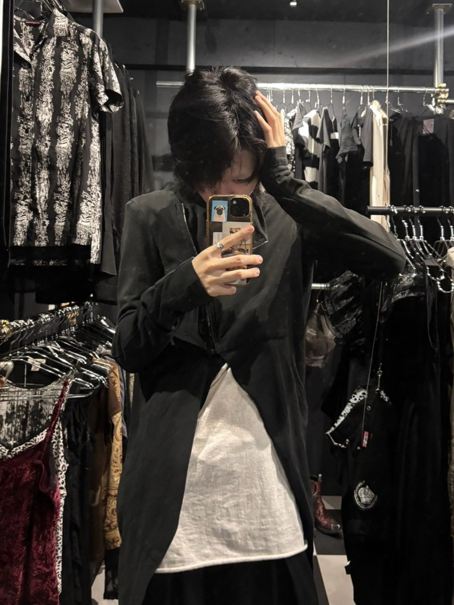 ROQUE Asymmetric Zip Long Coat